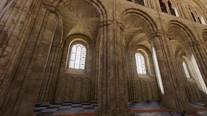 Cathedral Romanesque Nave BOTTOM - ONLY model