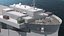 3D model Sea Base Vessel with Open Deck Hangars on Water