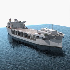 Sea Base Vessel with Open Deck Hangars on Water