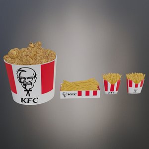 KFC - Kentucky Fried Chicken - 4 objects - 2021 3D