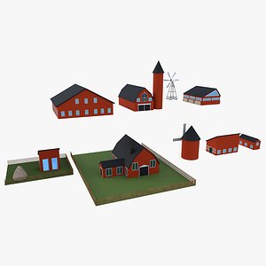 Farm buildings collection 3D model