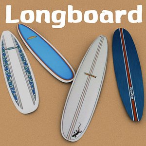 longboard 3d model