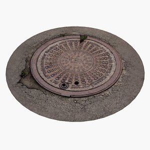 games sewer manhole 3D model