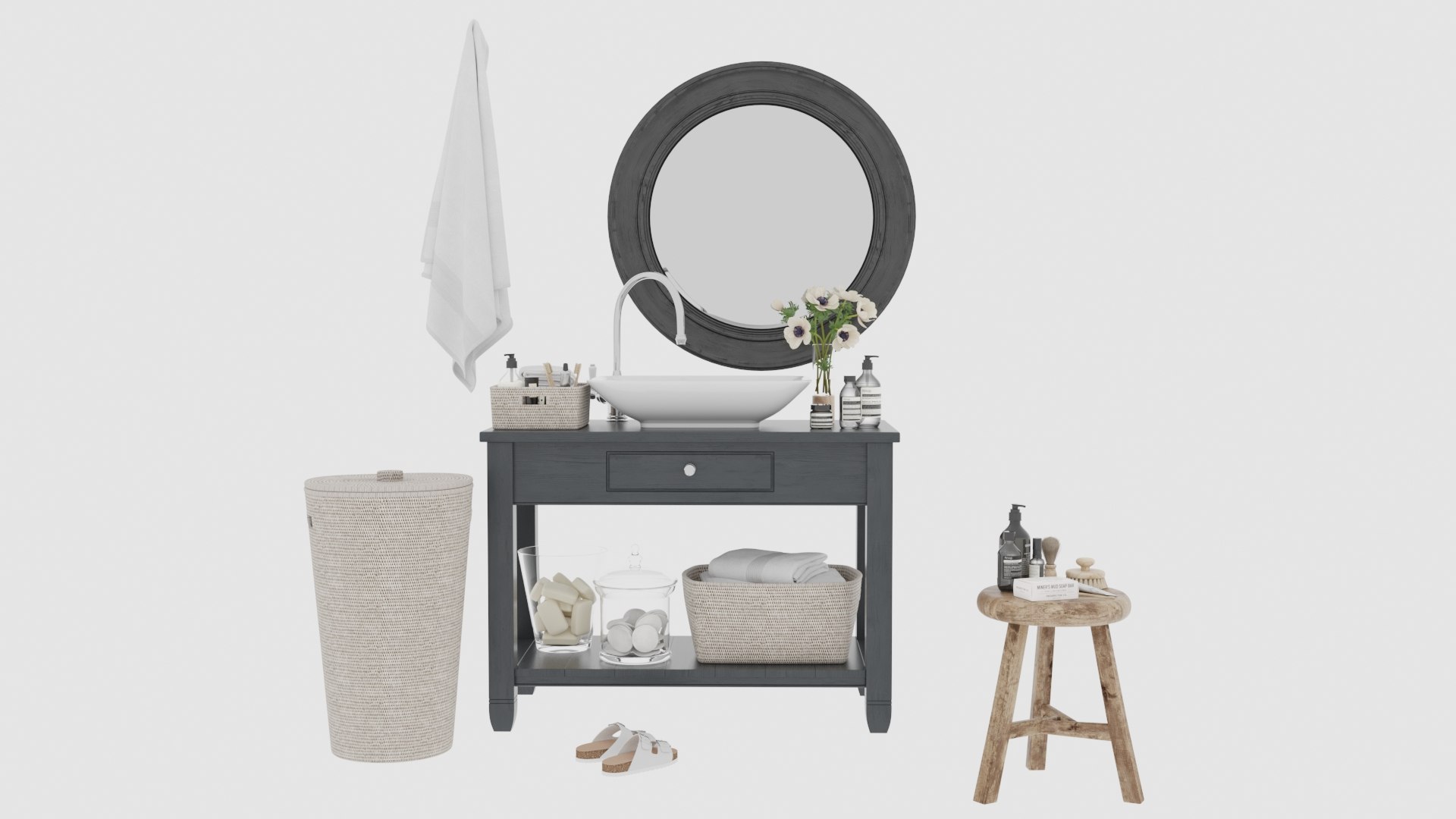 3D Model Modern Bathroom Set 4 TurboSquid 2080189