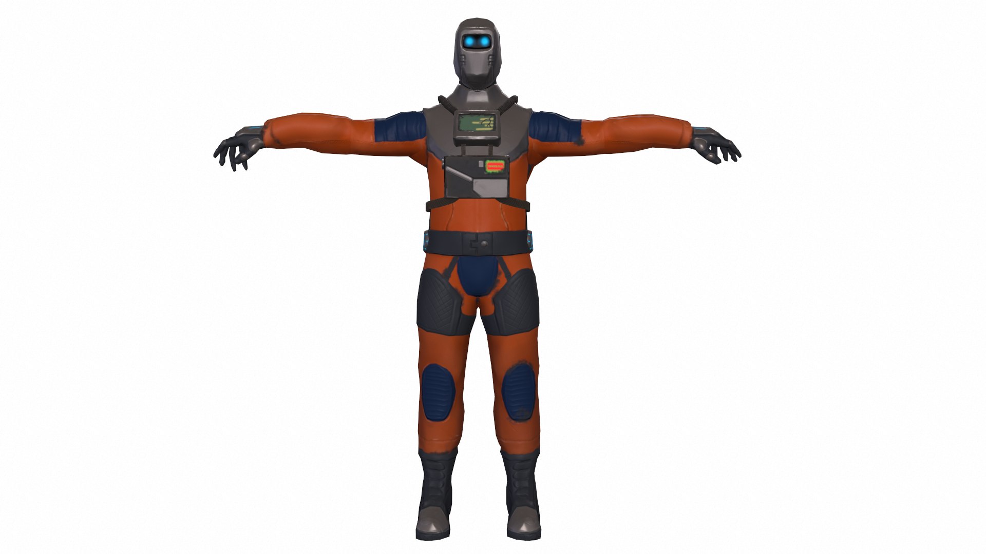 Sci-fi Futuristic character Cybernetic Cyberpunk hero 3D model ...