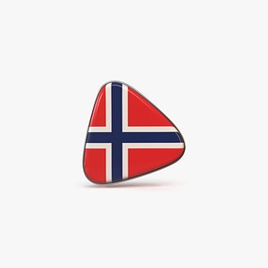 3D Norway Flag Icon model