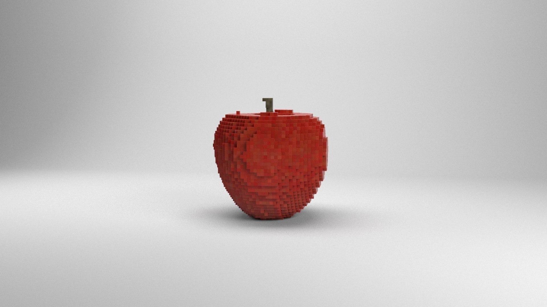 3D Voxel Red Apple - TurboSquid 1287367