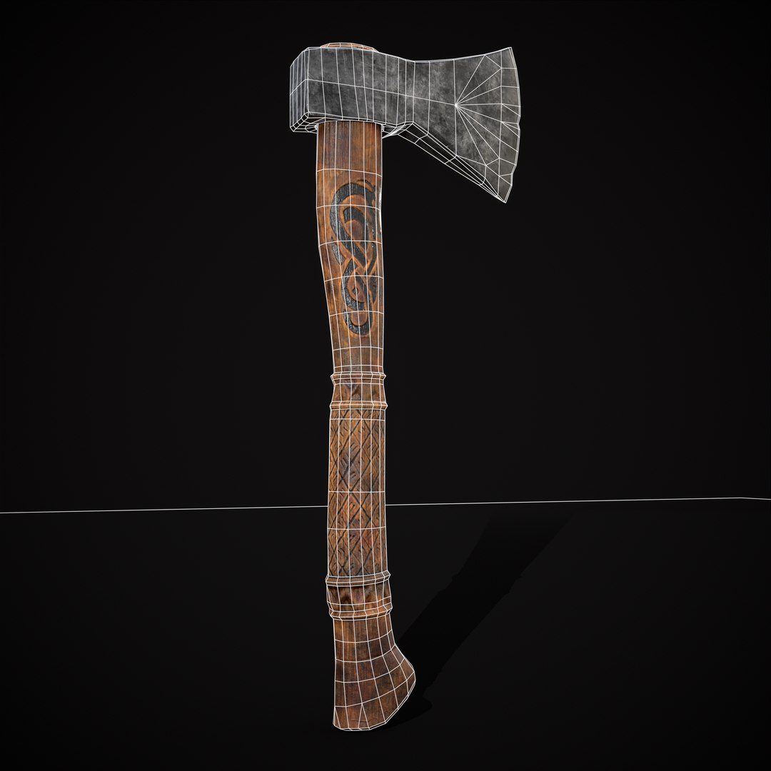 Viking Felling Hatchet 3D https://p.turbosquid.com/ts-thumb/sW/Uibajz/mY/r14/png/1701365600/1920x1080/fit_q87/f3250ac7810b8b16c7ce38bf36640e98da369742/r14.jpg