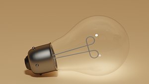 Simple Cute Incandescent Light Bulb