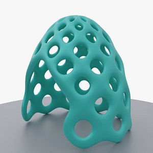 Blob Pavilion Organic Perforated Structure