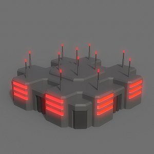 PBR Sci-Fi Building A20 3D model