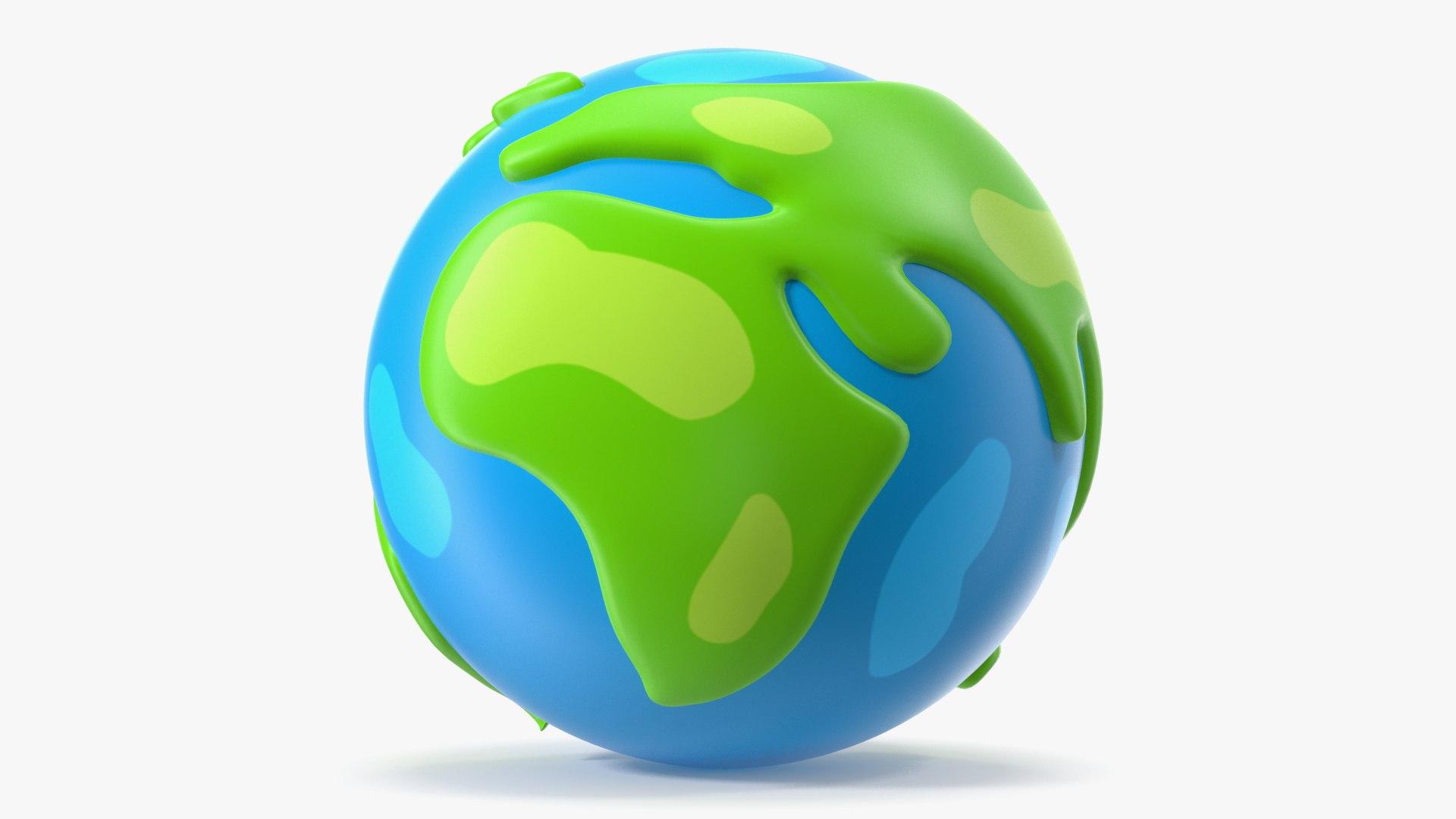 Cartoon Planet Earth 3D model preview