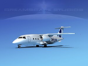 3d model airlines 328jet jet aircraft
