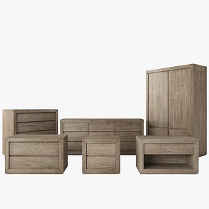 3d reclaimed oak russian model