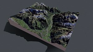 Mountain landscape Alps Switzerland 3D model