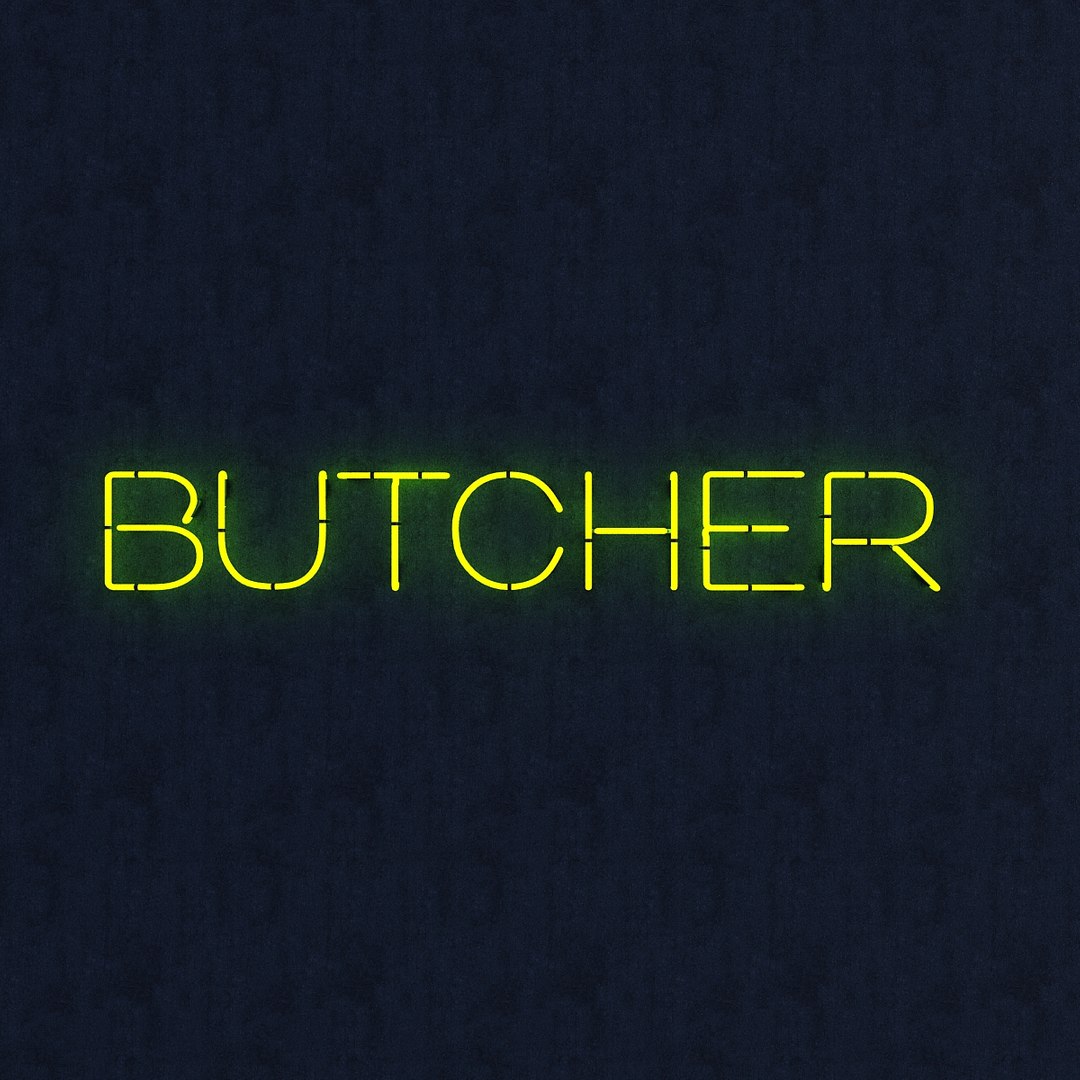 Butcher Neon Sign 3D Model - TurboSquid 1455094