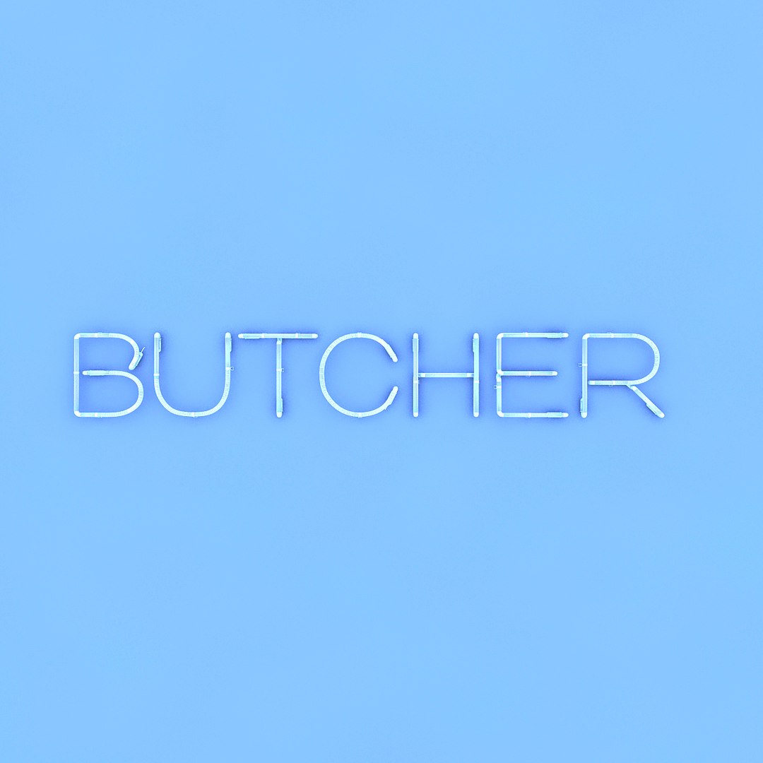 Butcher Neon Sign 3D Model - TurboSquid 1455094
