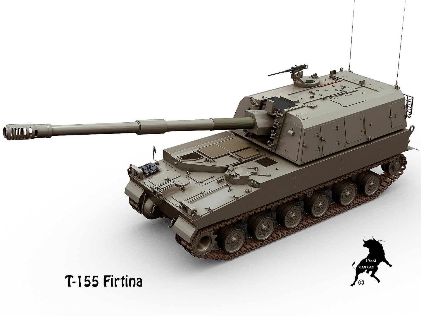 3D T-155 Firtina Model - TurboSquid 1219177