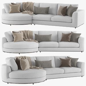 Hamilton Round Chaise Sectional Sofa model