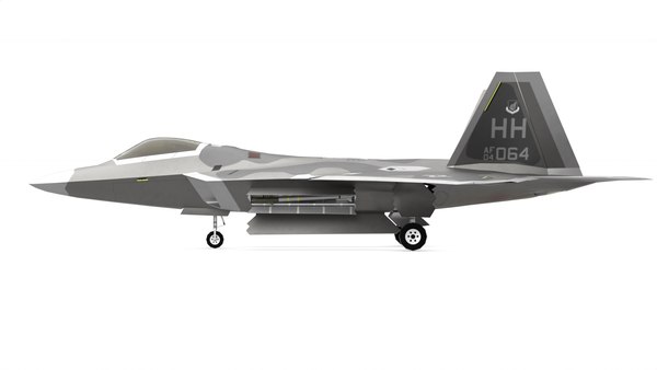 modelo 3d Lockheed Martin F-22 Raptor - Bajo poli - TurboSquid 2347346