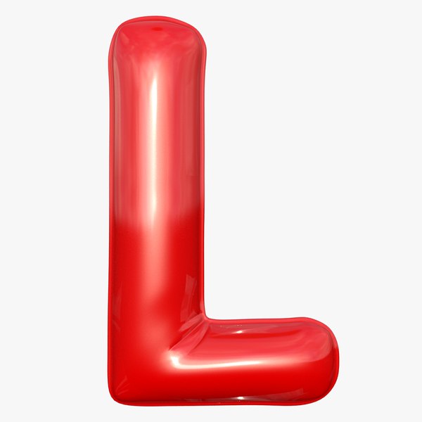 foil balloon letter l 3D