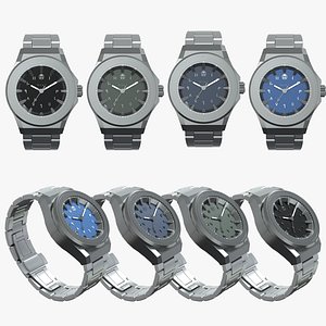 Silver Watch With Various Dial Variations