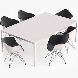 table plastic chair 3d max
