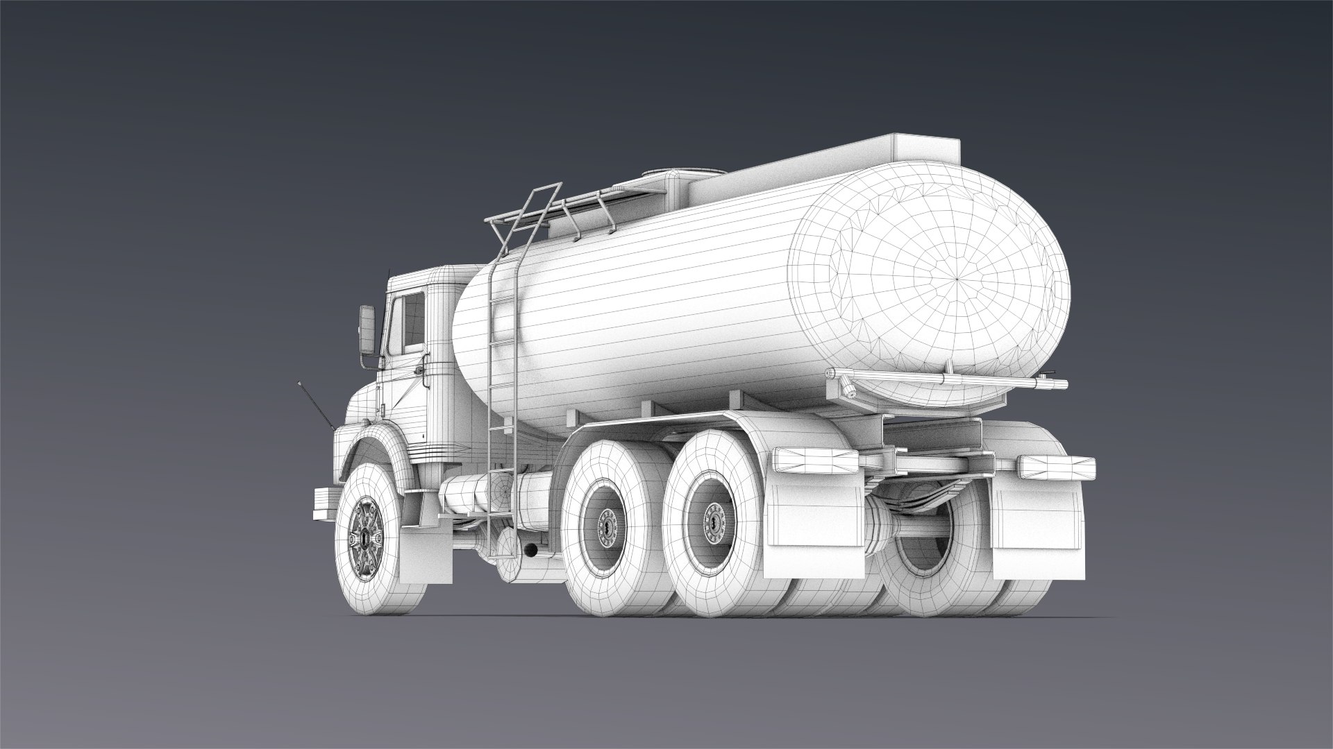 Low-poly Mercedes L2624 Tanker Truck Model - TurboSquid 1638819