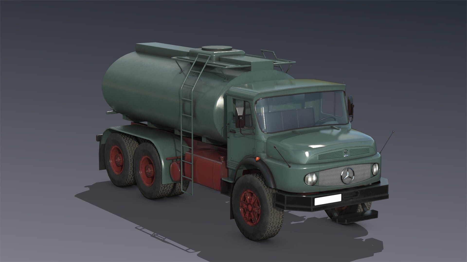Low-poly Mercedes L2624 Tanker Truck Model - TurboSquid 1638819