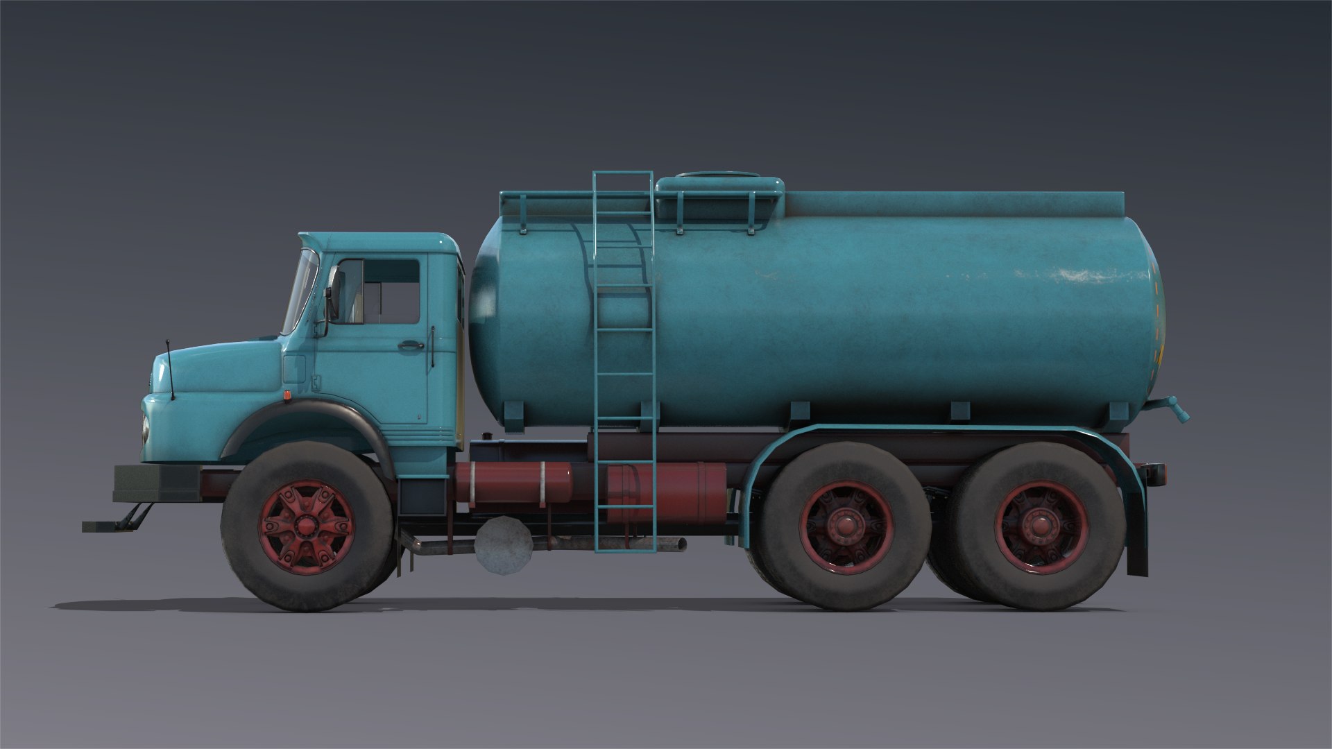 Low-poly Mercedes L2624 Tanker Truck Model - TurboSquid 1638819