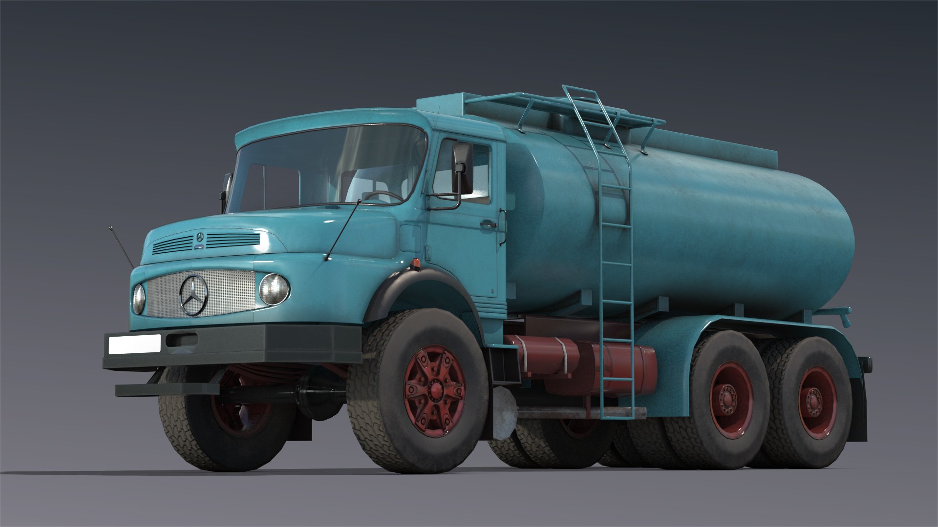 Low-poly Mercedes L2624 Tanker Truck Model - TurboSquid 1638819