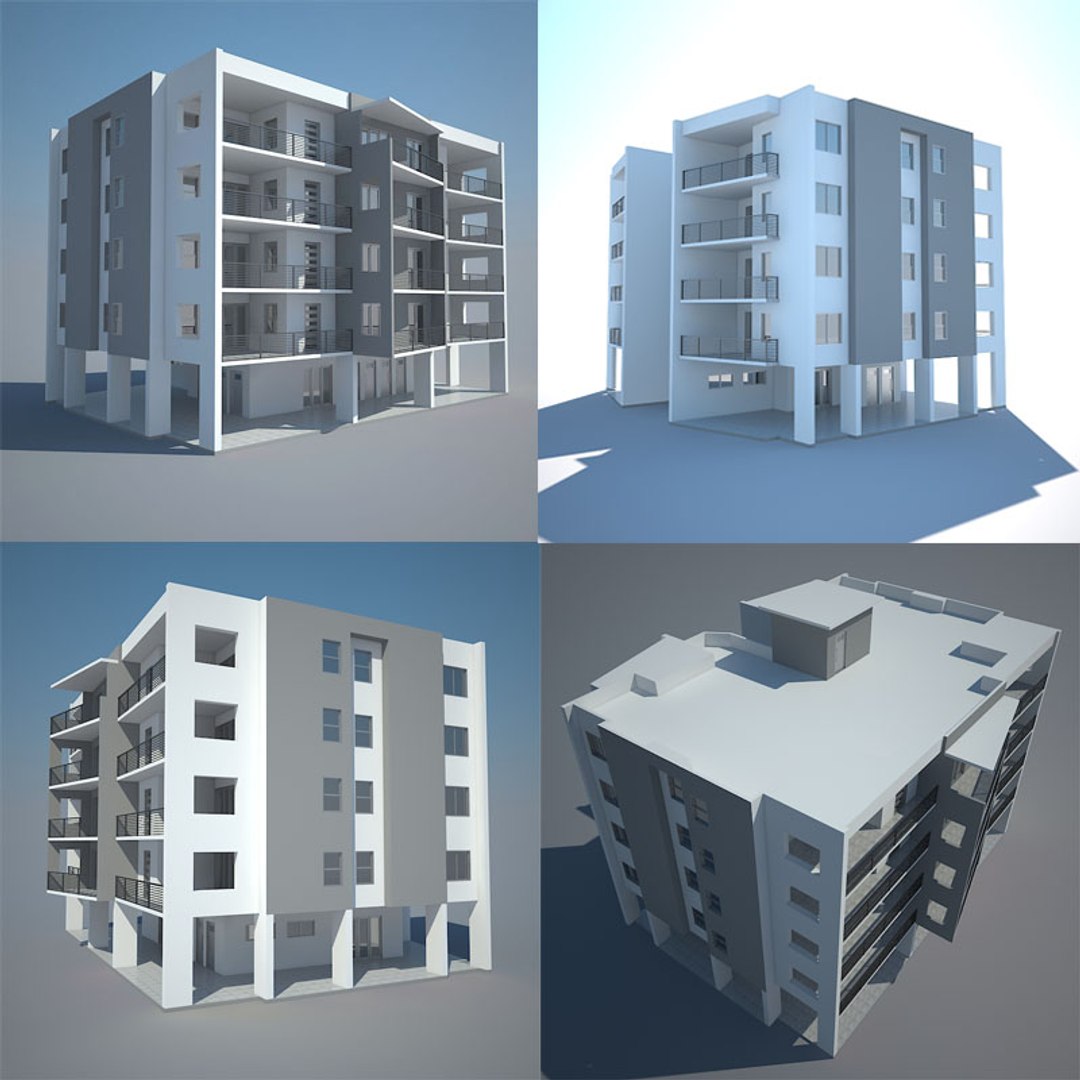 Apartment Building 3D Model - TurboSquid 1327665