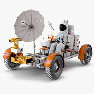 Lunar Roving Vehicle with Astronaut model