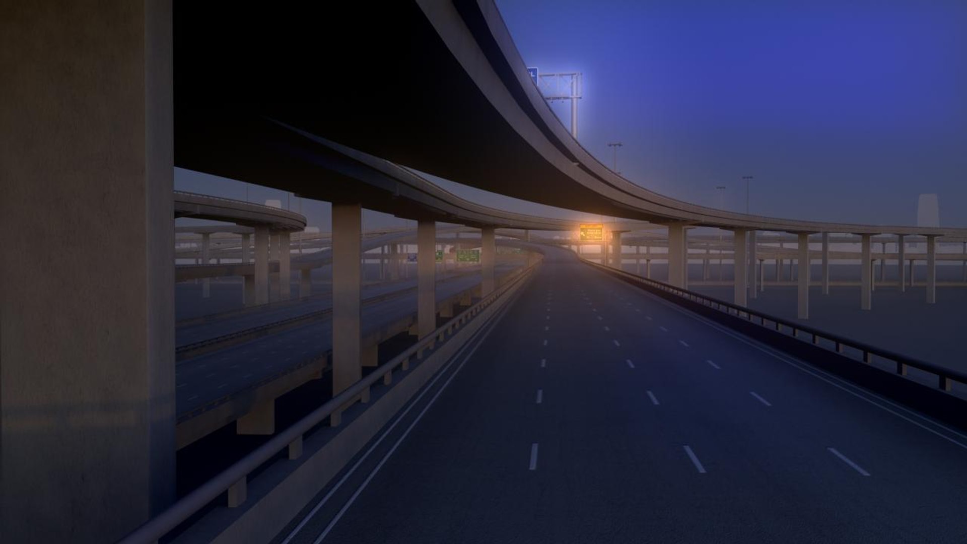 3D Freeway Roads Street Model - TurboSquid 1339730