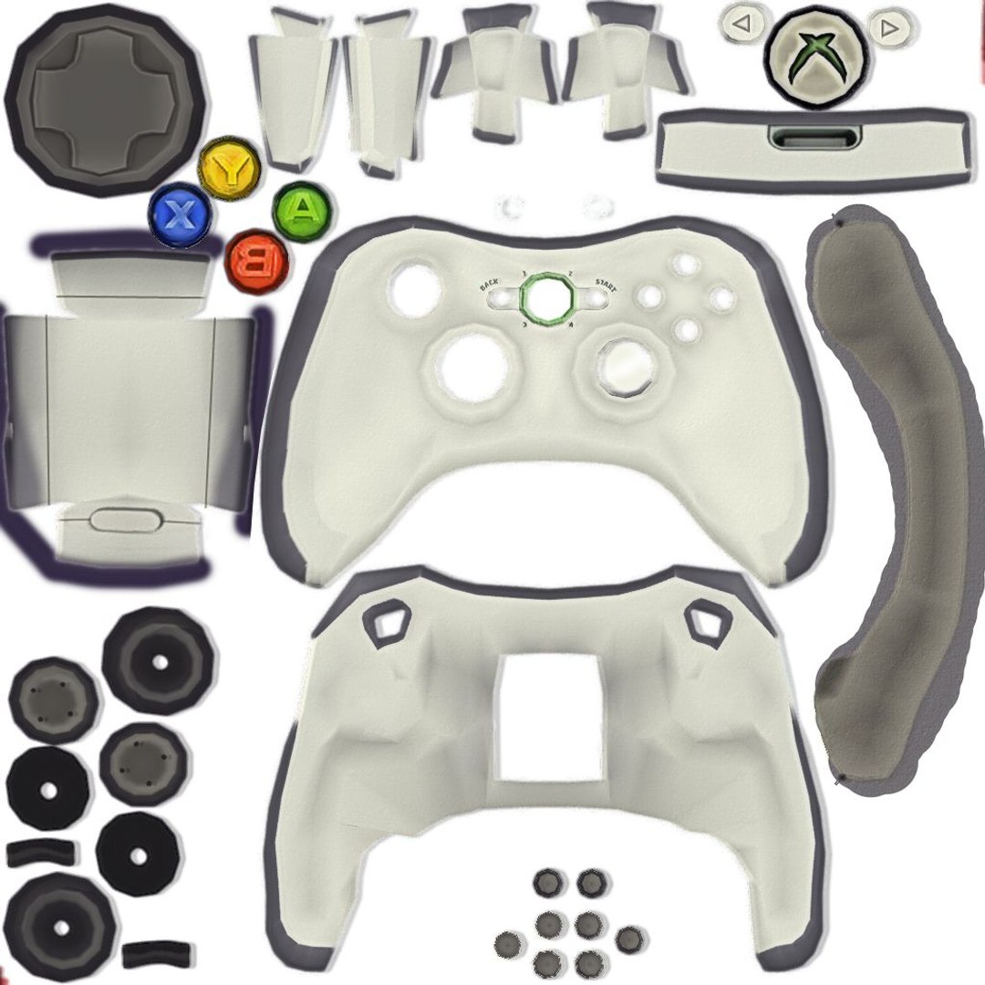 3d Model Of Xbox 360 Controller Polys