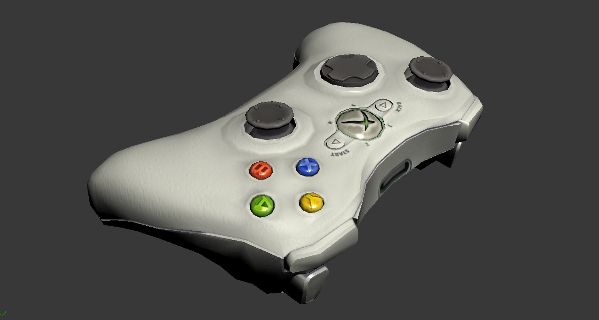 3d Model Of Xbox 360 Controller Polys