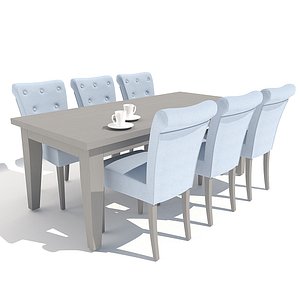 little france dining table 3D model