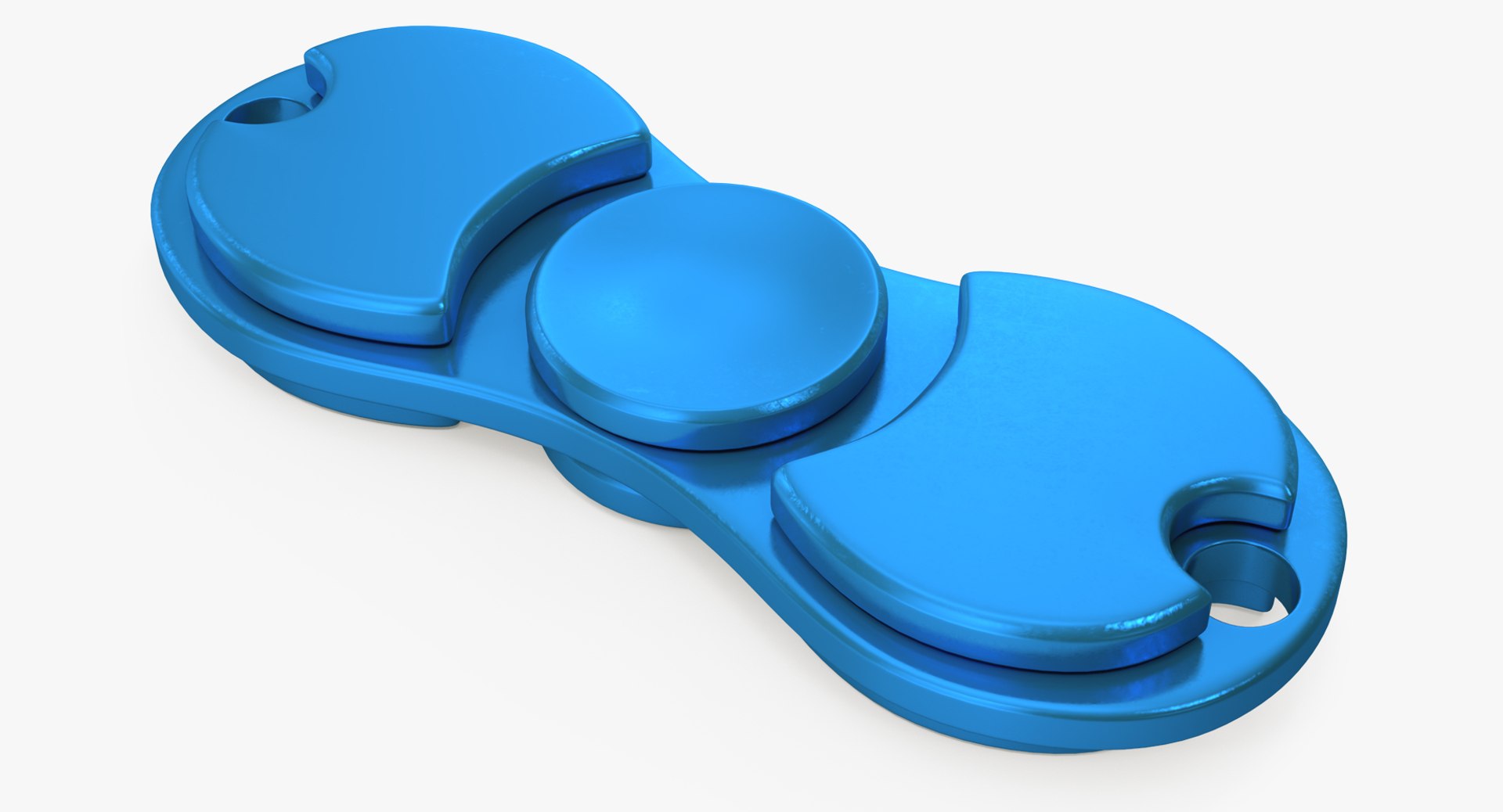 Fidget Toy Hand Spinner Double Arms 3D Model 3D model preview