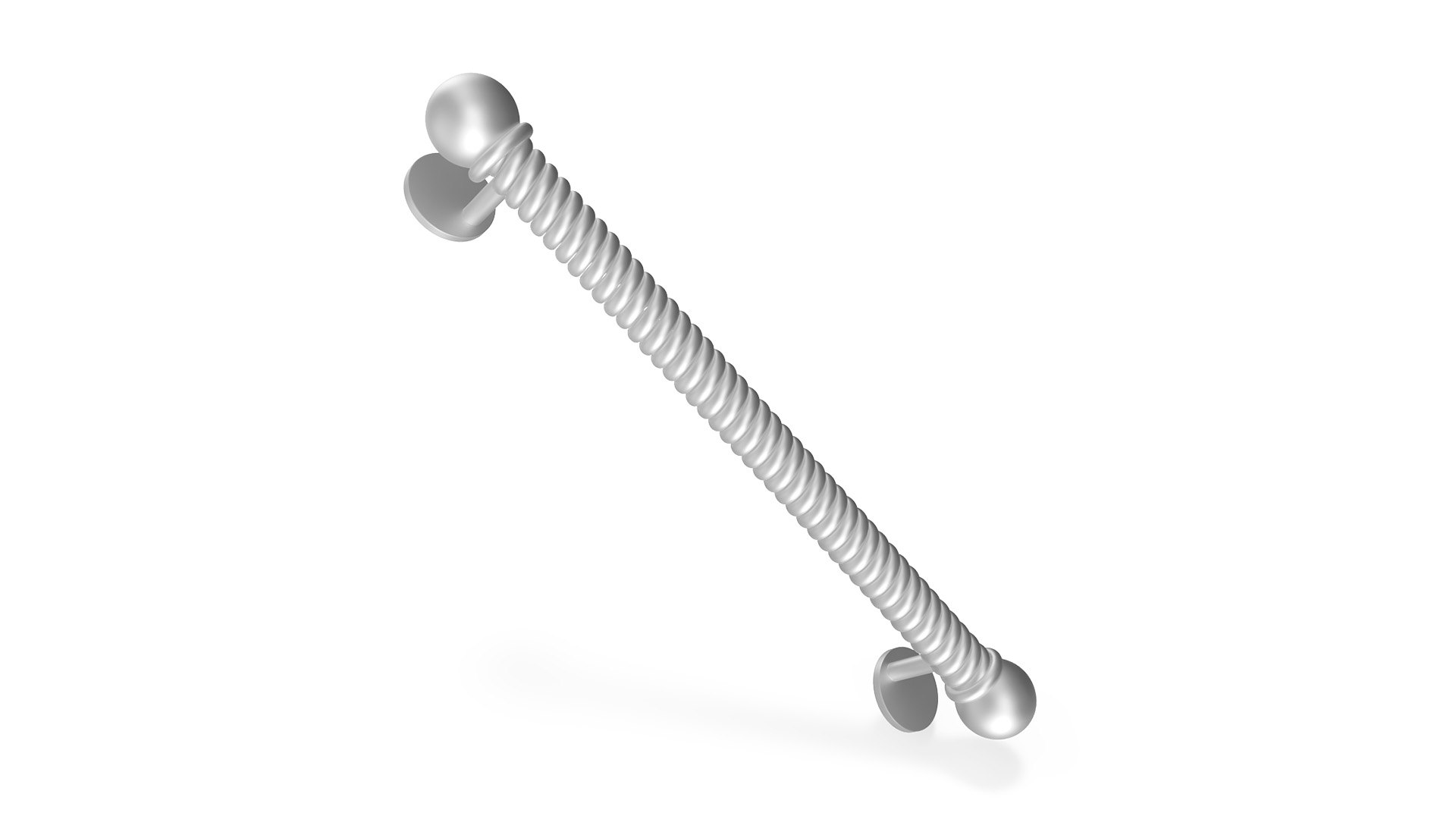 Spiral Door Handle Metal 3D model preview
