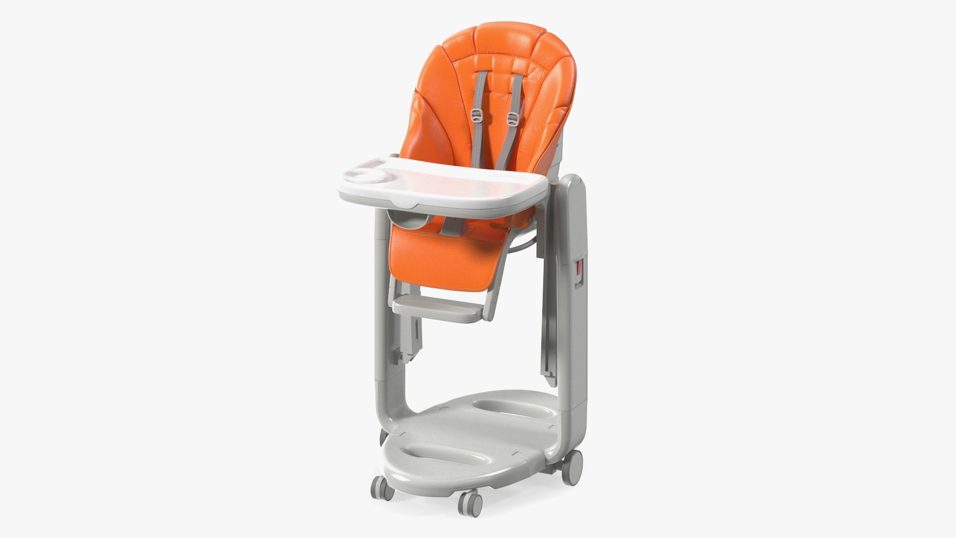 Folding High Chair Vertical Orange 3D model preview