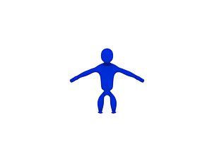 Stickman chracter 2 3D model