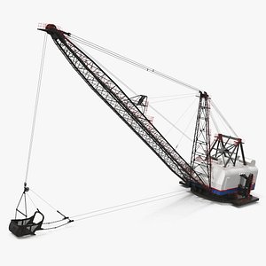 Dragline Excavator Mining Machine White