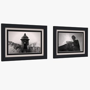 3d framed art dual matte model