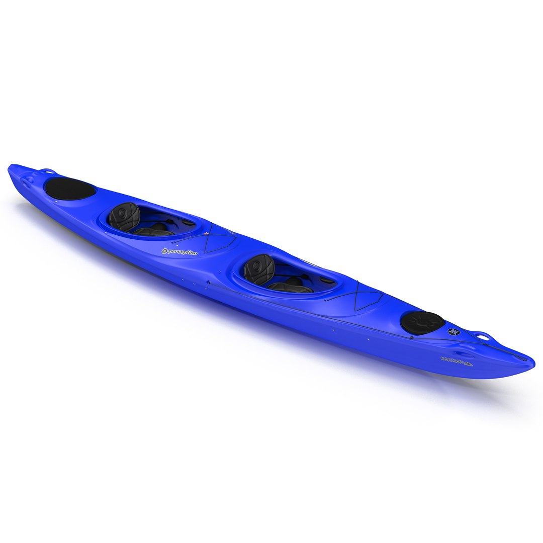 Kayak 2 Blue 3D Model 3D model preview