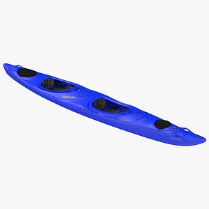 Kayak 2 Blue 3D Model