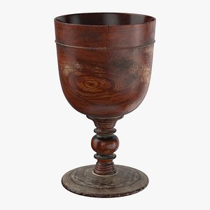 3D old goblet 02 model