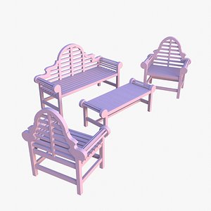 3D model Marlborough  garden furniture set