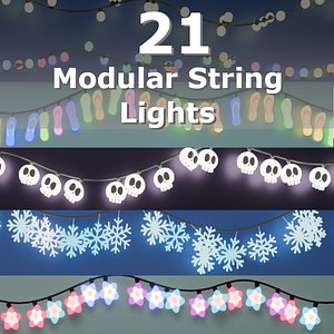 3D model 21 Modular String Lights