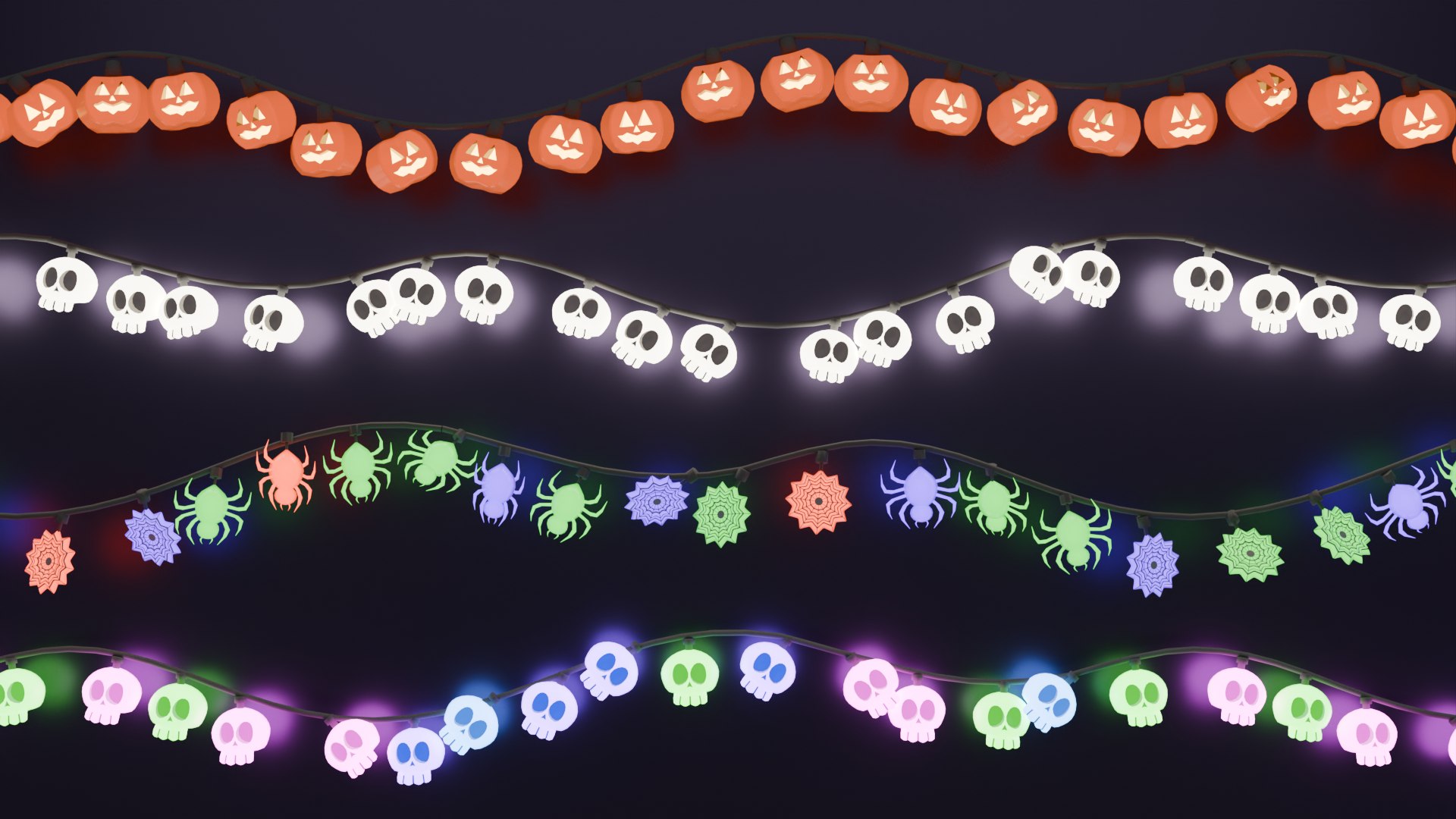 3D Model 21 Modular String Lights - TurboSquid 2261604