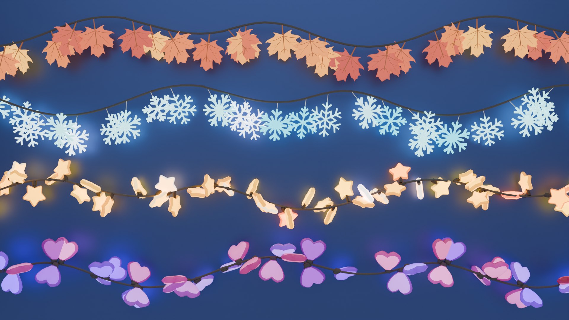 3D Model 21 Modular String Lights - TurboSquid 2261604